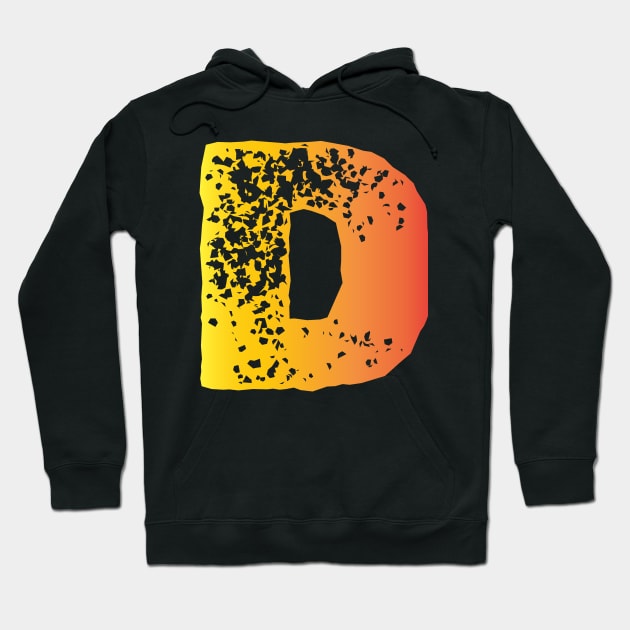 Letter D Letter Art Hoodie by EKSU17